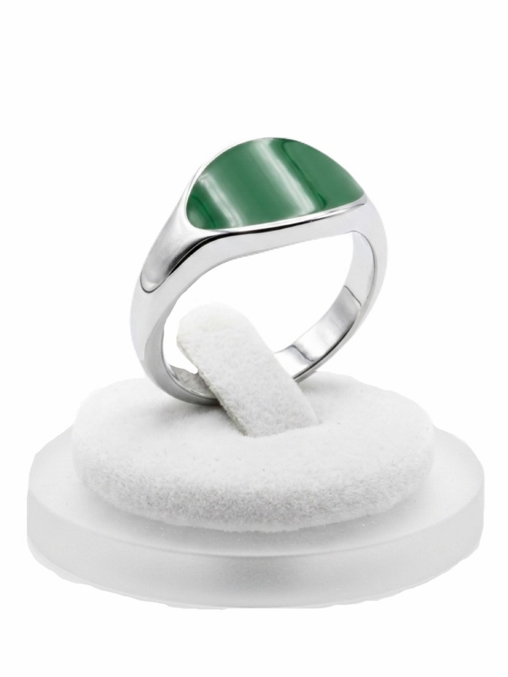 New Bohemian Green Resin Silver Tone Minimalist Claw Ring Size 7